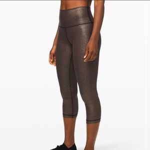 Lululemon Wunder Under Copper Foil 21” Size 6